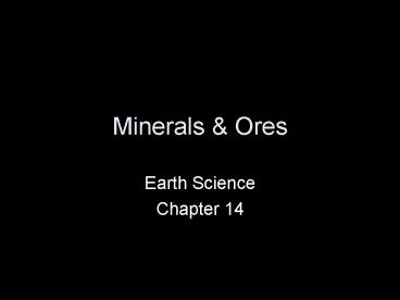 Minerals