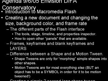 Agenda 9605 Envision DFA Conservatory