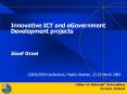 Innovative ICT and eGovernment Development projects   J PowerPoint PPT Presentation