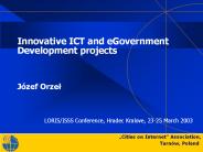 Innovative ICT and eGovernment Development projects   J