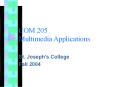 COM 205 Multimedia Applications PowerPoint PPT Presentation