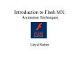 Introduction to Flash MX: Animation Techniques PowerPoint PPT Presentation