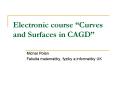 Electronic course Curves and Surfaces in CAGD PowerPoint PPT Presentation