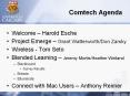 Comtech Agenda PowerPoint PPT Presentation