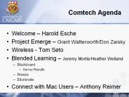 Comtech Agenda