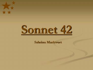Sonnet 42