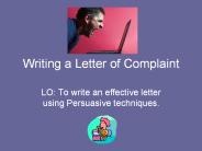 Writing a Letter of Complaint
