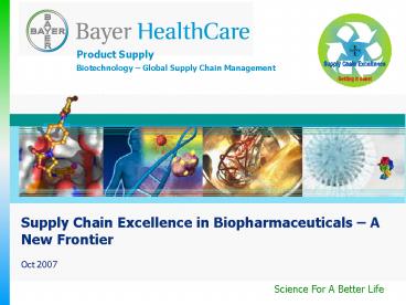 Supply Chain Excellence in Biopharmaceuticals A New Frontier