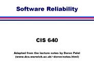 Software Reliability