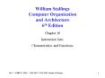 William Stallings Computer Organization and Architecture 6th Edition PowerPoint PPT Presentation