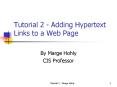 Tutorial 2 Adding Hypertext Links to a Web Page PowerPoint PPT Presentation