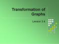 Transformation of Graphs PowerPoint PPT Presentation