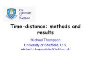 Time-distance: methods and results