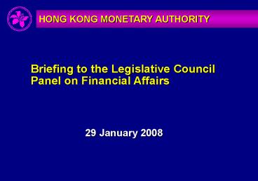 Hong Kong Economic and Monetary Developments and Prospects
