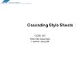 Cascading Style Sheets PowerPoint PPT Presentation