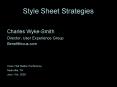 Style Sheet Strategies PowerPoint PPT Presentation