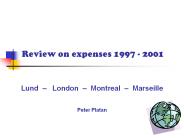 Review on expenses 1997 - 2001