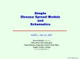 Simple Disease Spread Models and Schematics PowerPoint PPT Presentation
