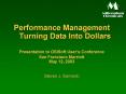 Performance Management         Turning Data Into Dollars PowerPoint PPT Presentation