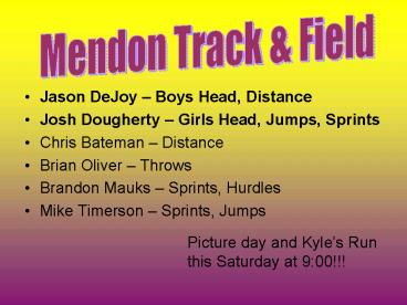 Jason DeJoy Boys Head, Distance