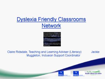 Dyslexia Friendly Classrooms Network