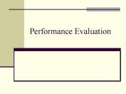Performance Evaluation
