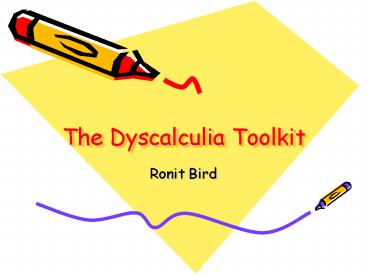The Dyscalculia Toolkit