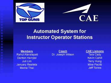 Members Rahul Alavalapati Danton Harrylal