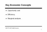 Key Economic Concepts