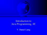 Introduction to Java Programming, 4E