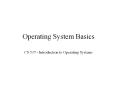 Operating System Basics PowerPoint PPT Presentation