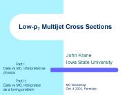 Low-pT Multijet Cross Sections