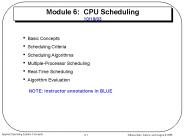 Module 6: CPU Scheduling 10/19/03