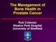 The Management of Bone Health in Prostate Cancer Rob Coleman Weston Park Hospital University of Shef PowerPoint PPT Presentation