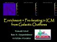 Enrichment   Pre-heating in ICM from Galactic Outflows PowerPoint PPT Presentation