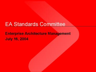 EA Standards Committee