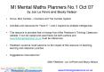MI Mental Maths Planners No'1 Oct 07 by Jon Le Fevre and Becky Nelson PowerPoint PPT Presentation