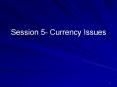 Session 5 Currency Issues PowerPoint PPT Presentation