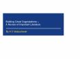 Building Great Organizations A Review of Important Literature PowerPoint PPT Presentation