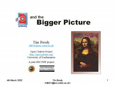 A joint JISC/NSF project