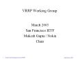 VRRP%20Working%20Group PowerPoint PPT Presentation