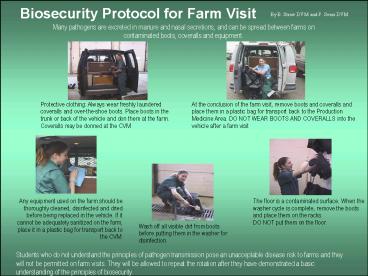 PPT – Biosecurity Protocol for Farm Visit PowerPoint presentation ...