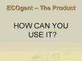 ECOgent The Product PowerPoint PPT Presentation