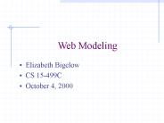 Web Modeling