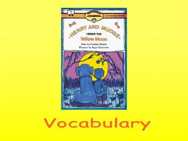 Vocabulary
