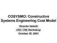 COSYSMO: Constructive Systems Engineering Cost Model