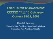 Enrollment Management CCCCIO 