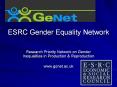 ESRC Gender Equality Network PowerPoint PPT Presentation