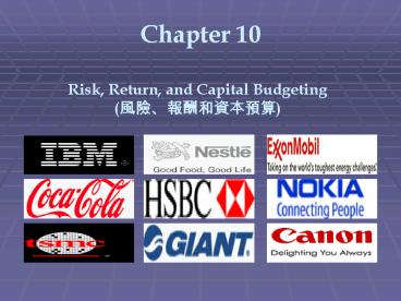 Risk, Return, and Capital Budgeting