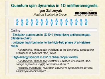 Excitation continuum in 1D S1 Heisenberg antiferromagnet Haldane chain'